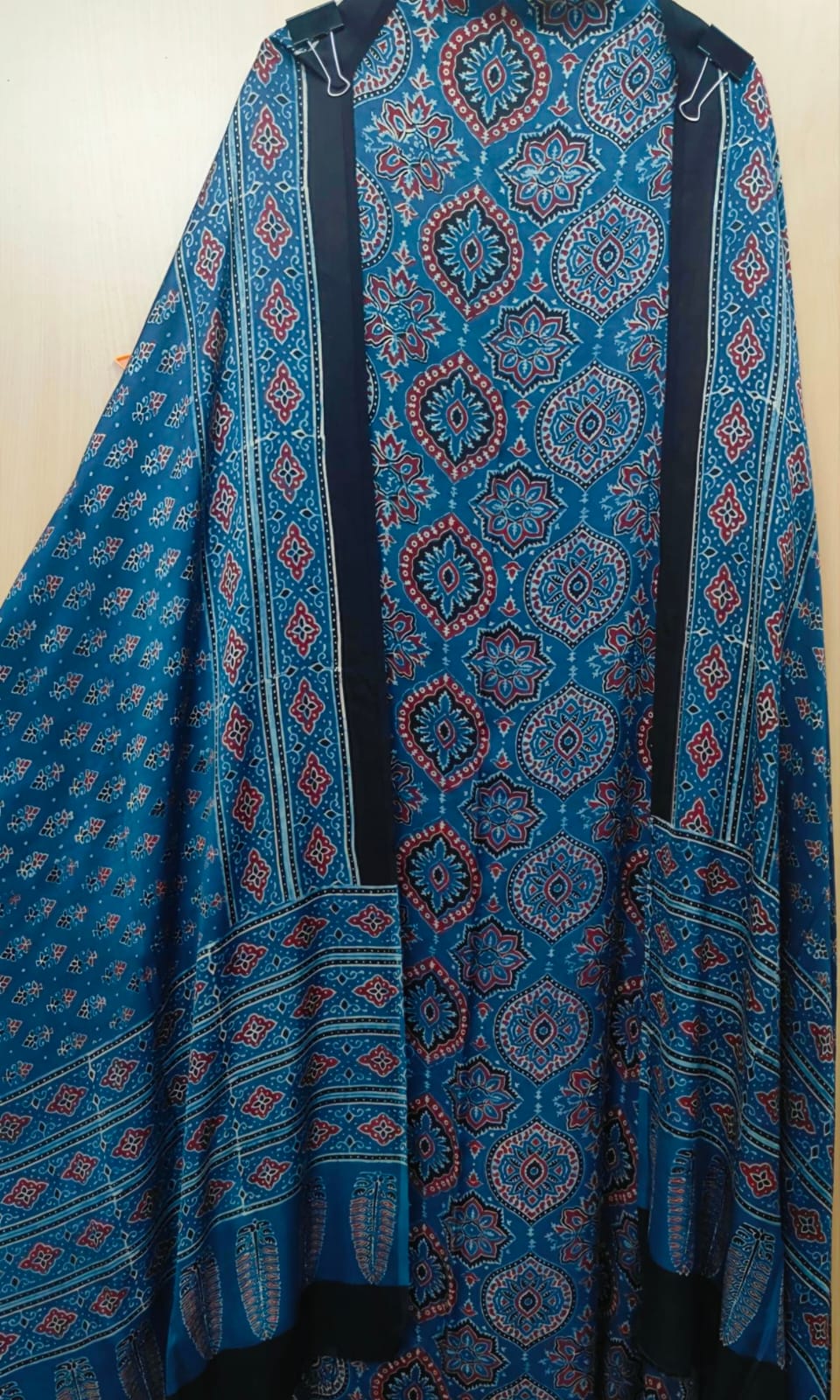 Premium Modal Silk Ajrak Hand Block Print Suit Set with Dupatta for Women